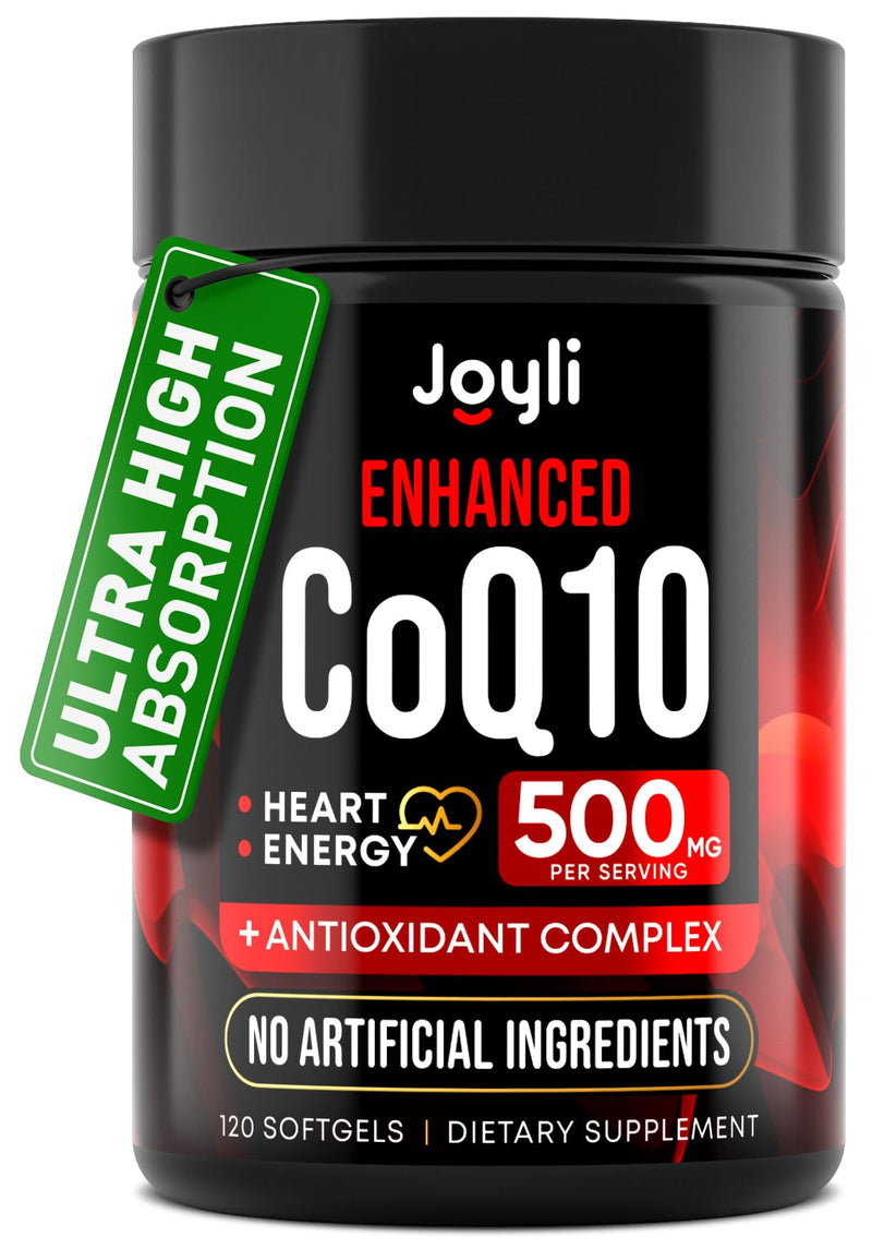 [Australia] - High Absorption CoQ10 500MG - Co Q 10 Supplement 120 Softgels for Heart Health&Energy Production - Enhanced CoQ10 Nutritional Supplements with Coenzyme Q10 - Alternative to coq10 400mg softgels 500 