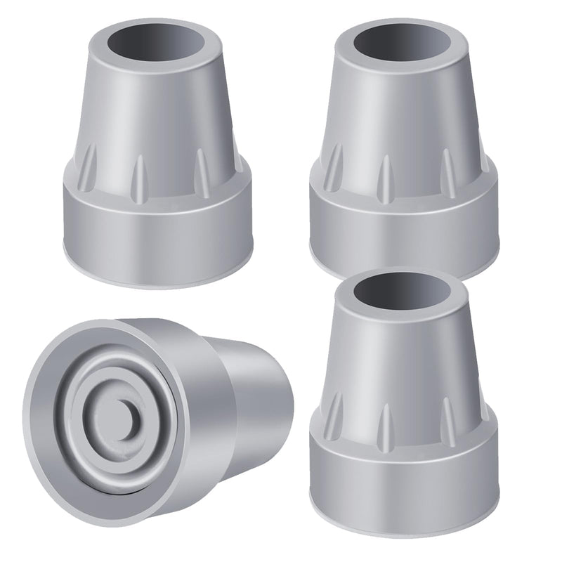 [Australia] - Crutch Tips 7/8 Inch Upgrade Heavy Duty Rubber Crutch Accessories Replacement Rubber Cane Tips, 4-Pack Grey-4 Pcs 