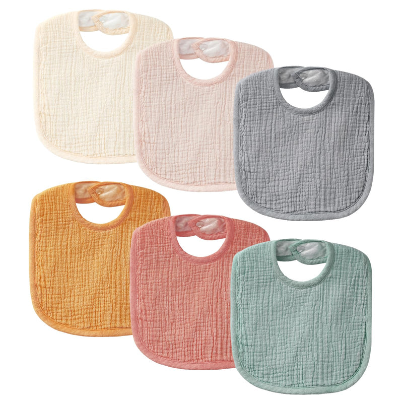 [Australia] - Muslin Baby Bibs for Unisex Boys Girls, Soft Cotton Baby Drool Bibs, Drooling and Teething Bibs for Infant, Newborn Neutral 