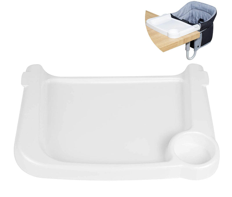 [Australia] - Fast Dining Tray, Indispensable Accessory for Hook on High Chair- Make Meal Easy for Child, Removable Dining Tray - Easy to Carry and Install, Non Slip/Space Saver/Reusable, White 