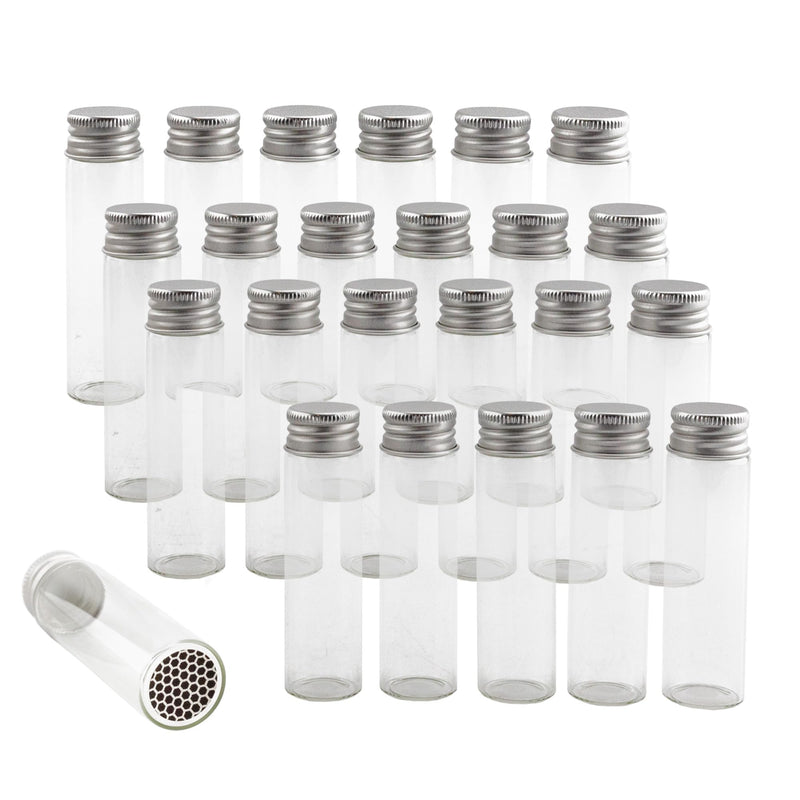[Australia] - Darware Party Favor Matches Jars (24-Pack): Empty Glass Vials with Strike Stickers for Wedding Favors and DIY Gifts 