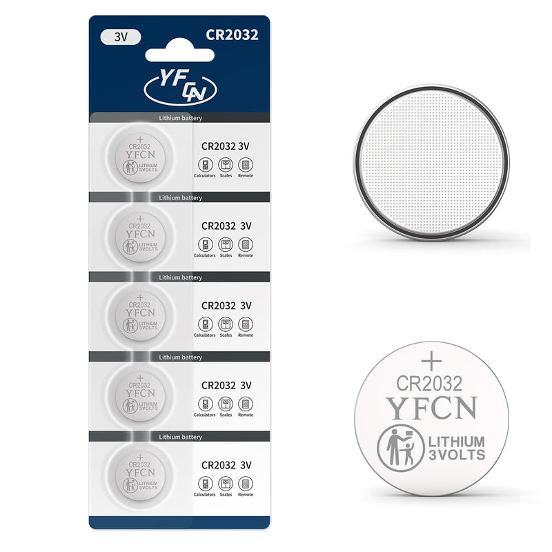 [Australia] - CR2032 Battery 3V Lithium Batteries 5 Count Pack CR2032 Batteries - CR 2032 Coin Cell Batteries for AirTag, Key Fob, Remotes- 10 Years Shelf Life 1 Count (Pack of 5) 