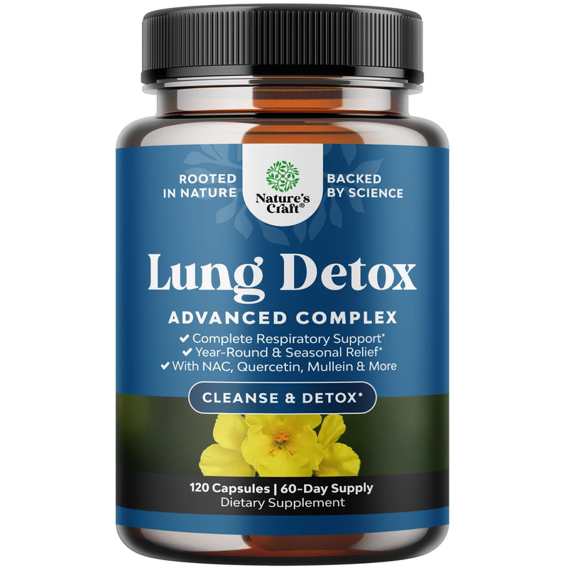 [Australia] - Lung Detox Mullein Leaf Capsules - Purifying Mullein Lung Cleanse Complex with NAC Quercetin & Cordyceps Extracts - Leaf Herb Respiratory Supplement for Sinus Immunity & Breathing Support 