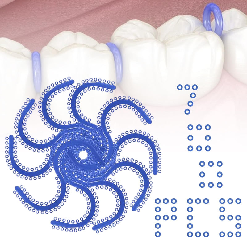 Dental Orthodontic Braces Separator - Elastic Orthodontic Ligature Ties O Ring Rubber Band for Teeth, Latex Free (700 PCS)