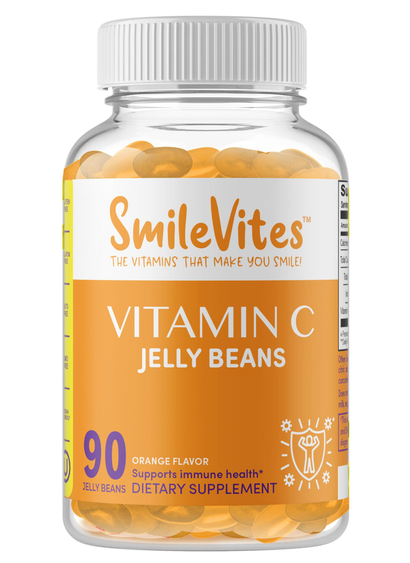 Heartland Pharma Vitamin C Jelly Beans | Immune Support & Antioxidant Boost | Gluten-Free, Non-GMO, Vegan & Kosher Friendly | Orange Flavor | 90 Count 90 Count (Pack of 1) Adult