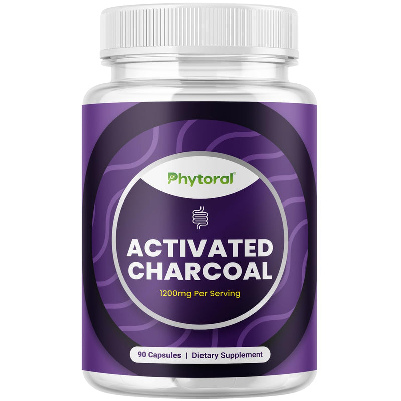 [Australia] - Extra Strength Activated Charcoal Pills - 1200mg Per Serving Activated Charcoal Capsules for Digestive Health & Occasional Upset Stomach Relief for Adults - Coconut Charcoal Supplement - 1 Month 90 Count (Pack of 1) 