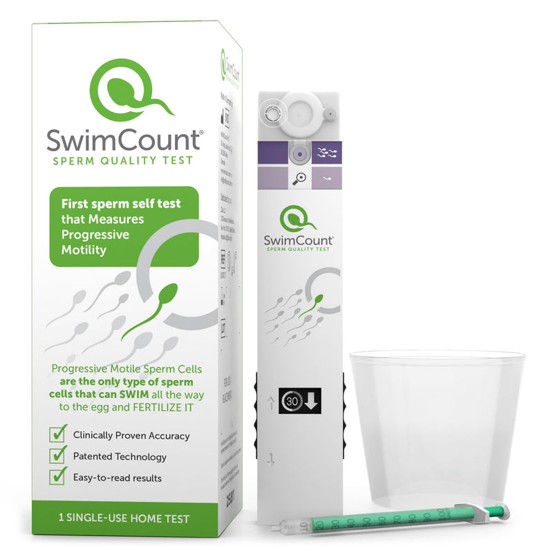 SwimCount Sperm Test – #1 Male Fertility Test for Progressive Motility | Home Fertility Test, Measures progressive motility, not just sperm count, lab-validated, 95.8% sensitivity, FSA/HSA eligible 1 Pack