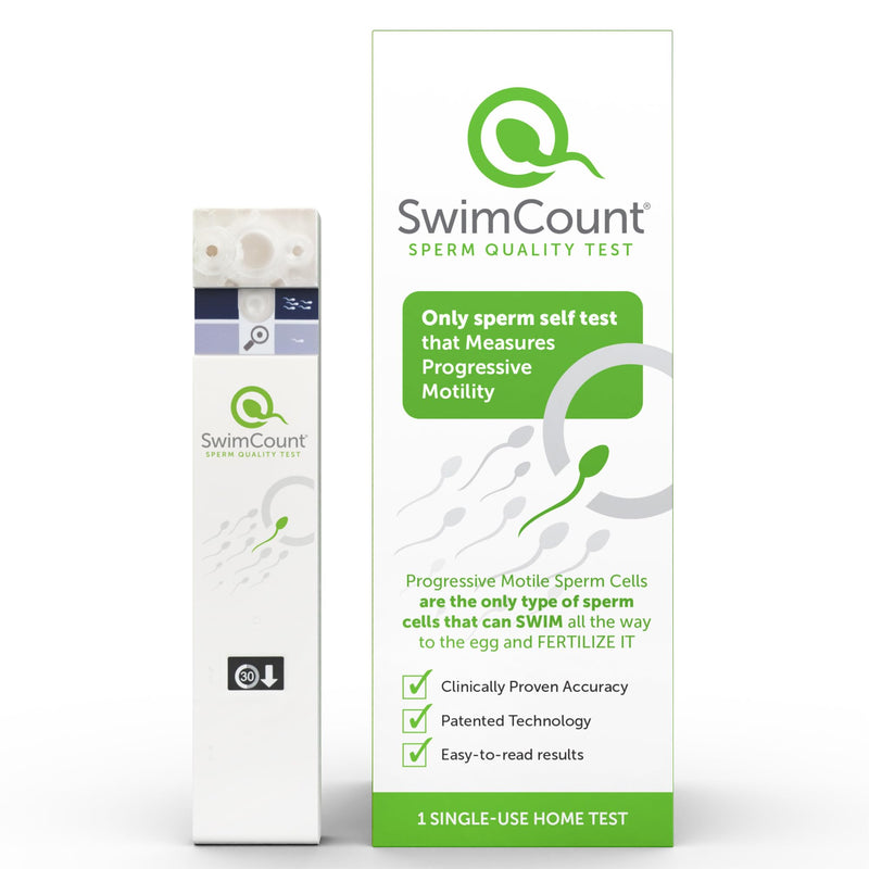 [Australia] - SwimCount At-Home Male Fertility Test, Measures Progressive Sperm Motility with High Sensitivity and Specificity, Discreet At-Home Results, Easy Sperm Quality Kit for Men 