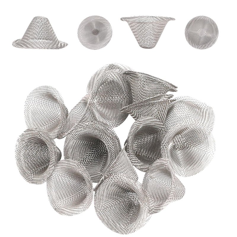 [Australia] - 40 Pieces Pipe Screens,1/2 Inch Stainless Steel Bowl Screens Filters Conical Design Metal Filters 0.5 Inch Mini Metal Clean Screen Reusable Filters Self-Adjustable Size Filter 