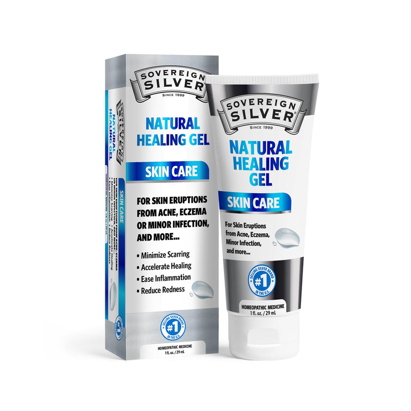 [Australia] - Sovereign Silver Natural Healing Gel - Skin Care for Healing, Redness Reduction, Minimizing Acne Scars & Easing Inflammation - 1oz 1 Ounce (Pack of 1) 