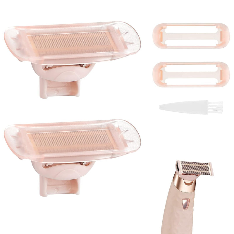 [Australia] - Razor Replacement Heads fit for Flawless nu Razor, Hair Remover Replacement Head, Rose Gold Plated Body Replacement Heads 2-PACK 