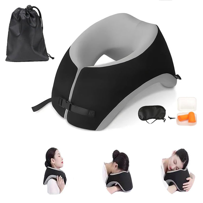 [Australia] - Breathe Easy Face Down Pillow, Desk Napping Pillow, Travel Head Neck Pillow, Best for Prone Face-Down Resting, or Contoured Post-Eye Surgery Support, for Sleeping,Airplanes, Car, Office, 