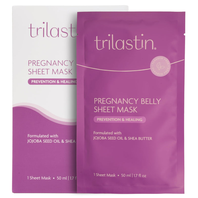 [Australia] - TriLASTIN Belly Masks - Belly Masks for Pregnant Women - Hydrating & Soothing for Itchy Skin - Reduces Stretch Marks - Safe for Sensitive Skin - Paraben & Phthalate-Free - Made in USA - 1 Pack 