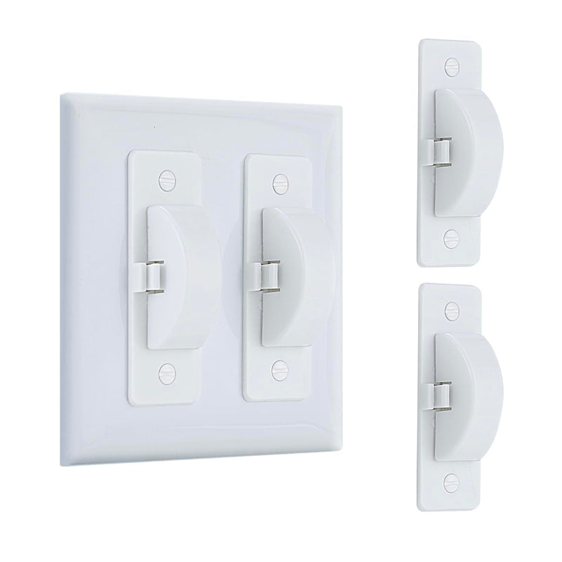[Australia] - Roxiuc Switch Cover Guard - Child Proof Light Switch Cover (White, 2pc) 2 Pack 