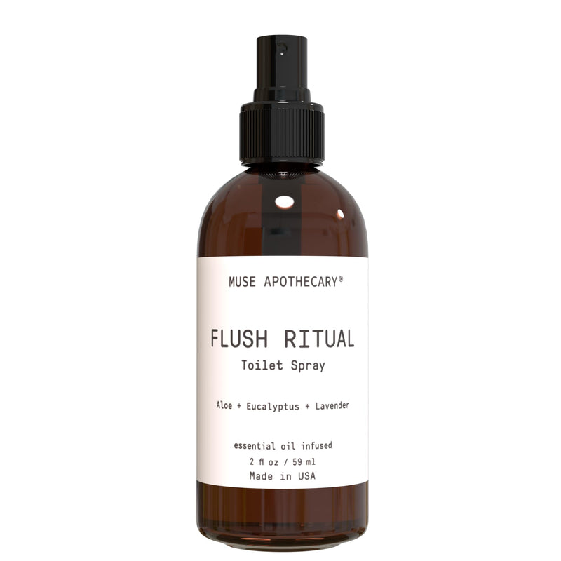 [Australia] - Muse Apothecary Flush Ritual - Aromatic & Refreshing Toilet Spray, Use Before You Go, 2 oz, Infused with Natural Essential Oils - Aloe + Eucalyptus + Lavender 2 Fl Oz (Pack of 1) 