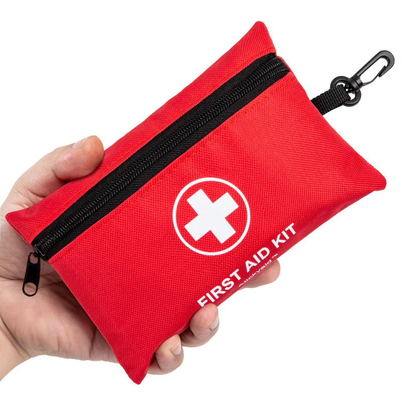 [Australia] - Mini First Aid Kit - 140 Piece Small First Aid Medical Kit for Car, Home, Office, Travel, Camping, Sports, Outdoor, School - Emergency First Aid Supplies and Survival Kit 140 Pieces 