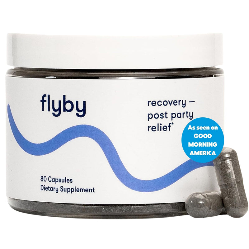 [Australia] - Flyby Recovery Pills - All The Hang, without The over!™ - Post Party Drinking Essential with Liver Support | Electrolytes, Vitamins & Milk Thistle -Perfect Recovery Kit for all Occasions (80 Count) 80 Count (Pack of 1) 