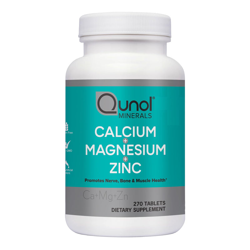 [Australia] - Qunol Calcium 3 in 1 Tablets with Calcium, Magnesium & Zinc for Immune Support, Bone, Nerve, and Muscle Health Supplement, 270 Count 270 Count (Pack of 1) 