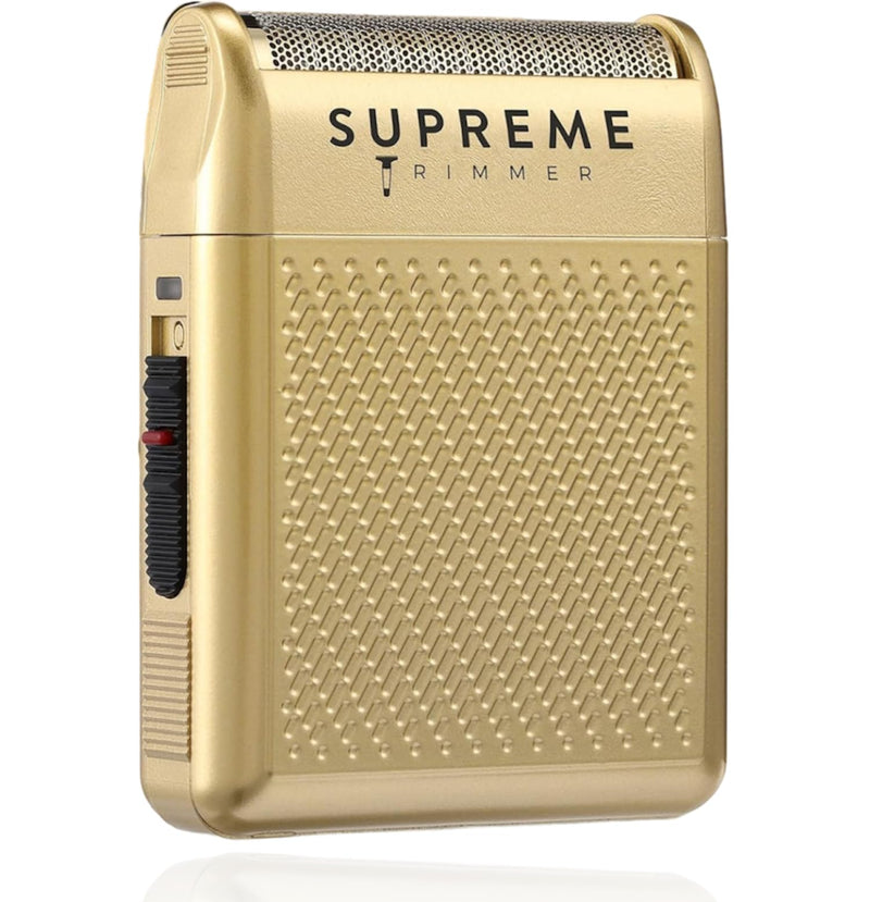 Supreme Trimmer Solo Single Foil Shaver for Pocket | 150 Min Runtime Cordless use, Powerful USB-C Mini Travel Razor for Professional & Home use | STF101 Gold