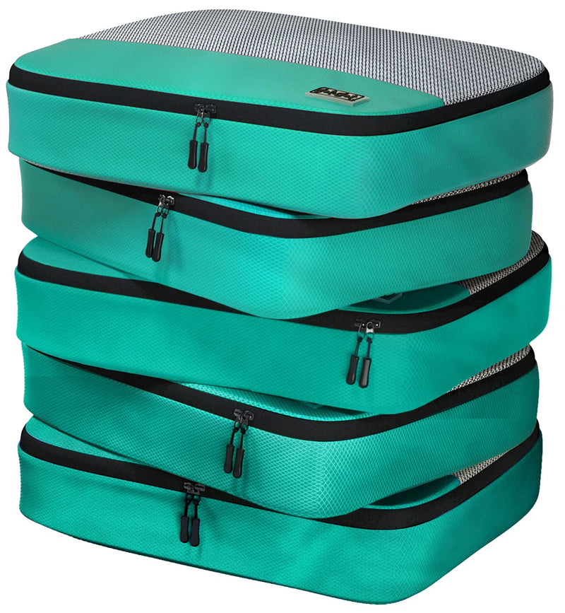 Green and Purple Large Packing Cube Bundle Set