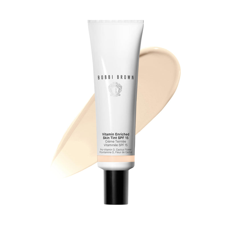 Bobbi Brown Vitamin Enriched Skin Tint SPF 15 | Broad Spectrum SPF Skin Tint | Hydrating Tinted Moisturizer | Vitamins B, C, & E, 1.7 Fl Oz 01 Fair 1 (Lightest Pinky Beige)