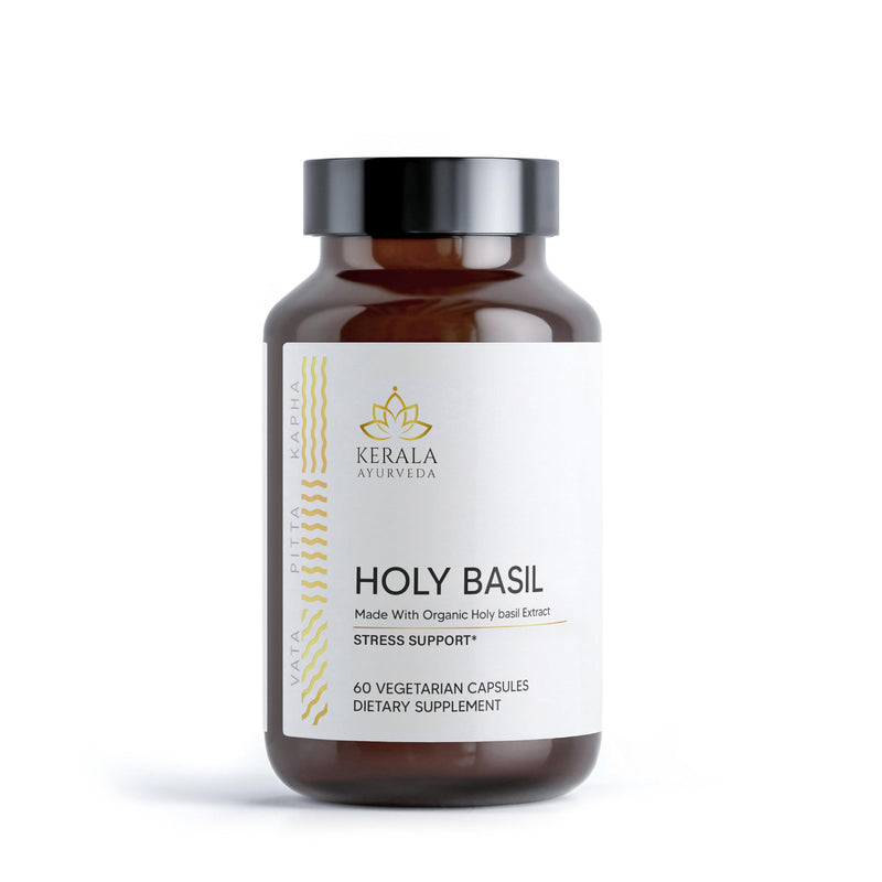 [Australia] - Kerala Ayurveda Holy Basil Herbal Supplement for Stress Relief & Relaxation | Calms Mind & Body | Immunity Support - 60 Veg Capsules 