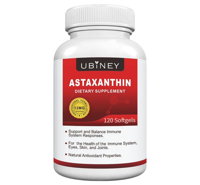 [Australia] - Premium Astaxanthin Supplements 12mgÔºå Softgels 120 Servings, Supports Immune, Skin, Eye & Joint Health-Non-GMO, Gluten-Free, Microalgae Extract Supplement 