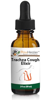 Trachea Cough Elixir - 59 ml (2 fl oz) - Natural Herbal Remedy for Symptoms of Collapsed Trachea - Tastes Good - Easy to Administer - based in vegetable glycerin - Dropper Included - for Picky Eaters! - PawsPlanet Australia