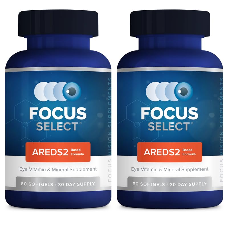Focus Select AREDS2-Based Eye Vitamin Supplement with Low-Zinc, 120 Count | Lutein and zeaxanthin vision supplement for macular support, doctor-developed, safe for smokers, made in USA, 60-day supply 60 Count (Pack of 2)