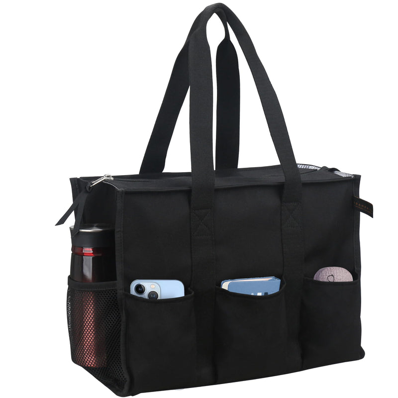 [Australia] - ABAMERICA Nurse Bags for Work Nursing Bag Multiple Pockets Waterproof Organizing Zip Top Clinical Bag for Nursing Students C13- Generic Black Medium 