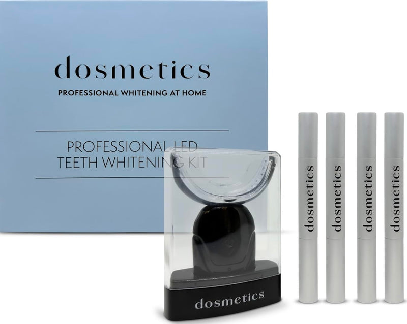 [Australia] - Teeth Whitening Kit with LED Light, LED Whitening Kit with 4 Carbamide Peroxide Teeth Whitening Gel Pen and Wireless LED Light Mouthpiece, Helps Remove Stains from Coffee Smoking Wine 