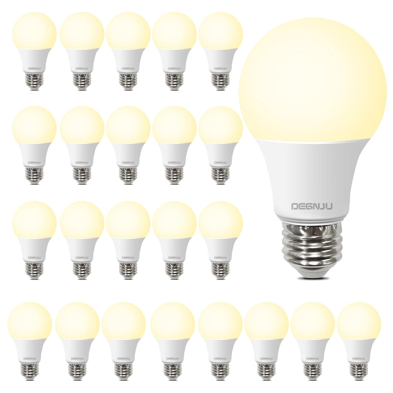 [Australia] - 24 Pack LED Light Bulbs Soft White 2700K, 60 Watt Equivalent LED Bulbs, A19 Standard Bulbs, 800 LM, 15000 Hours, E26 Base, Non-Dimmable, 8.5W White LED Bulbs for Bedroom Living Room 24 Pack A19-soft White 