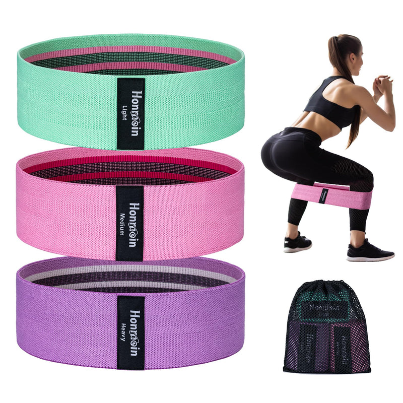 [Australia] - Resistance Bands for Working Out, 3 Levels Exercise Bands Workout Bands Set for Women Men, Hip Legs Booty Bands for Home Fitness, Gym, Yoga, Pilates Assorted 
