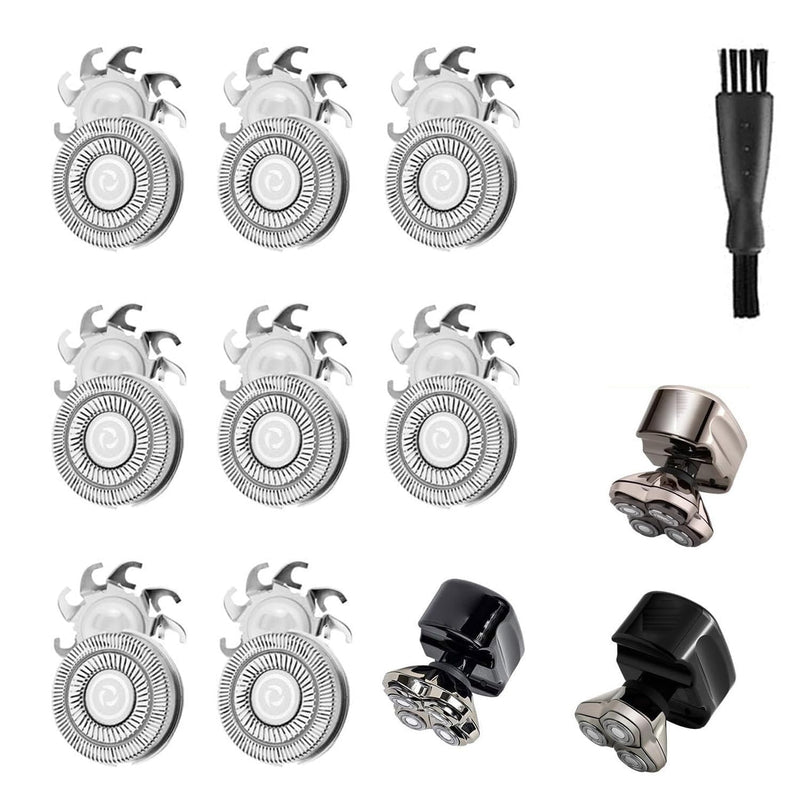 [Australia] - 8 PCS Head Shaver replacement Blades for SKULL SHAVER Pitbull Carver PRO 4 Head Electric Razor Replacement head 8 Pcs Silver 