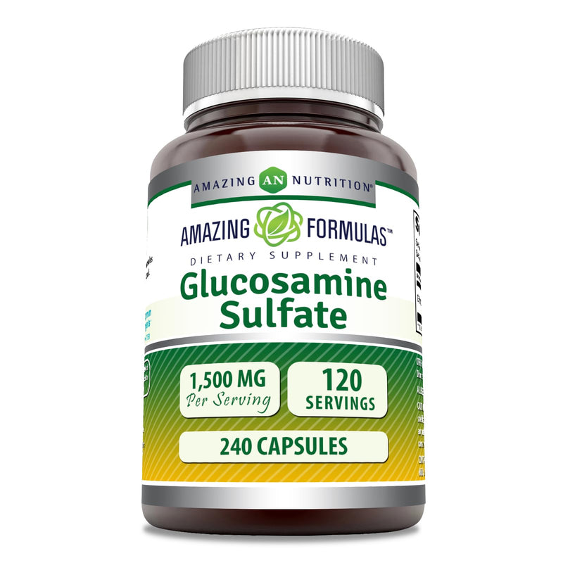 [Australia] - Amazing Formulas Glucosamine Sulfate 1500 mg | Capsules Supplement | Non-GMO | Gluten Free | Made in USA (240 Count) 240 Count 