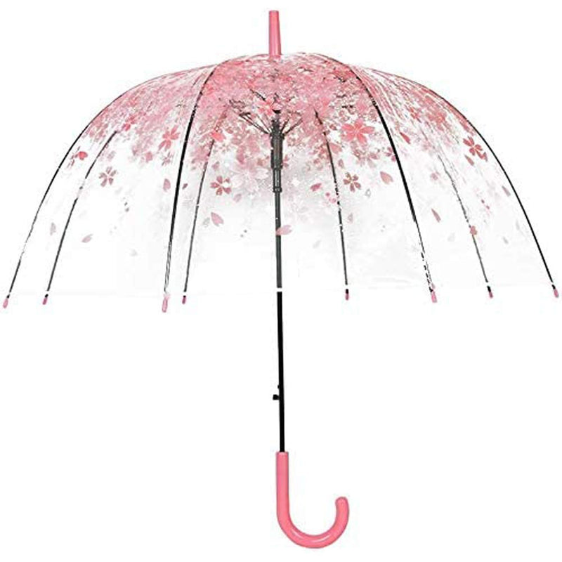 Cherry Blossoms Umbrella Cute Transparent Bubble Umbrella Clear