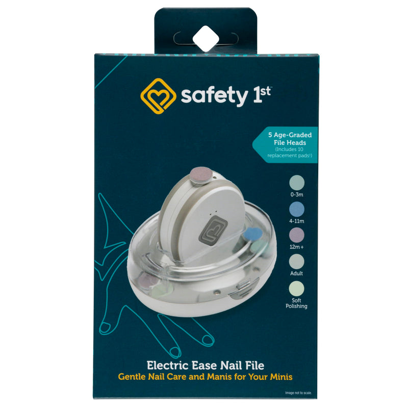 [Australia] - Safety 1st Electric Ease Nail File, Gentle and Easy to use, with Built in Light, Grey 