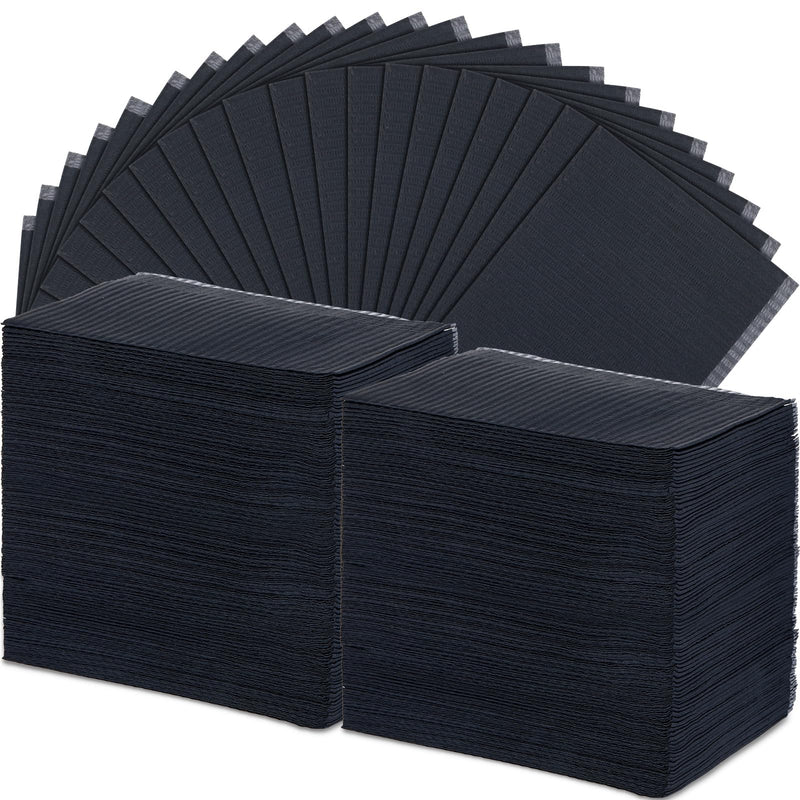 [Australia] - Newwiee 250 Pcs Disposable Nail Table Towels Mat, 13'' x 18'' Patient Bibs 3 Ply Waterproof Tattoo Bibs Nail Towels Paper Tray Covers Clean Pads Tattoo Supplies (Black) Black 