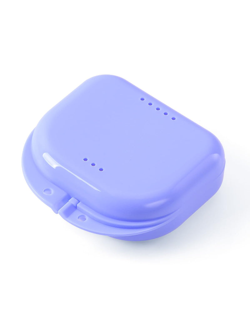 [Australia] - JMU Retainer Case with Vent Holes, Mouth Guard Case Dental Storage Container (Purple) Purple 