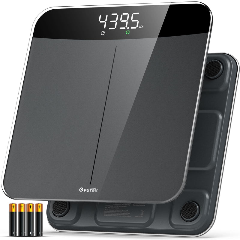 [Australia] - Bathroom Scales Digital Weight, Topnotch Quality 450lb Weight Scale, Most Accurate to 0.05lb, Automatic Weighing Scale for Body Weight, Baby, Pet, Larger LED, Sturdy and Durable Base Machine Black 