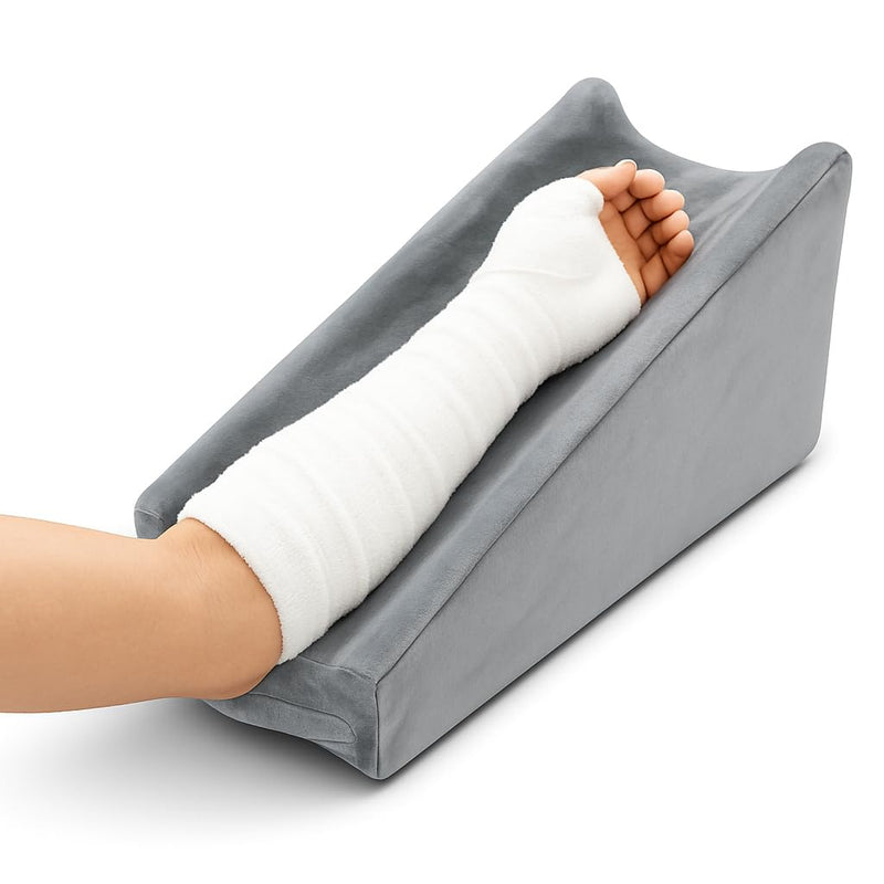 [Australia] - Arm Elevation Pillow, Arm Wedge Elevation Pillow Excellent, Ergonomic Elbow Support Pillow for Sleeping Arm Pads Elbow Pillow with Removable Pillow Case-Grey Grey 