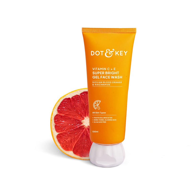 Dot & Key Vitamin C + E Gel Face Wash, With Triple Vitamin C, 3.38 fl oz (100 ml)