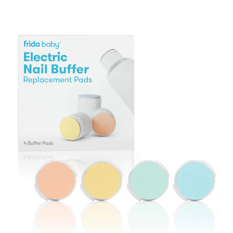 [Australia] - Frida Baby Electric Nail Buffer Replacement Pads | Safe + Easy Grooming, Trimming, and Nail Filing for Newborn, Toddler, or Children's Fingernails and toenails, 4 Buffer Pads 
