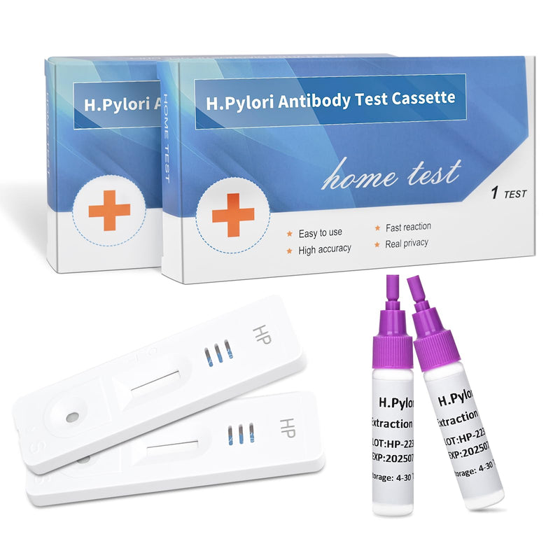 [Australia] - Helicobacter Pylori Stool 2 Test Kits, H. Pylori，h. Pylori Stool (Antigen)10-15 Minutes of Quick Home Testing, The Result is Highly Accurate, Easy to Read and use 