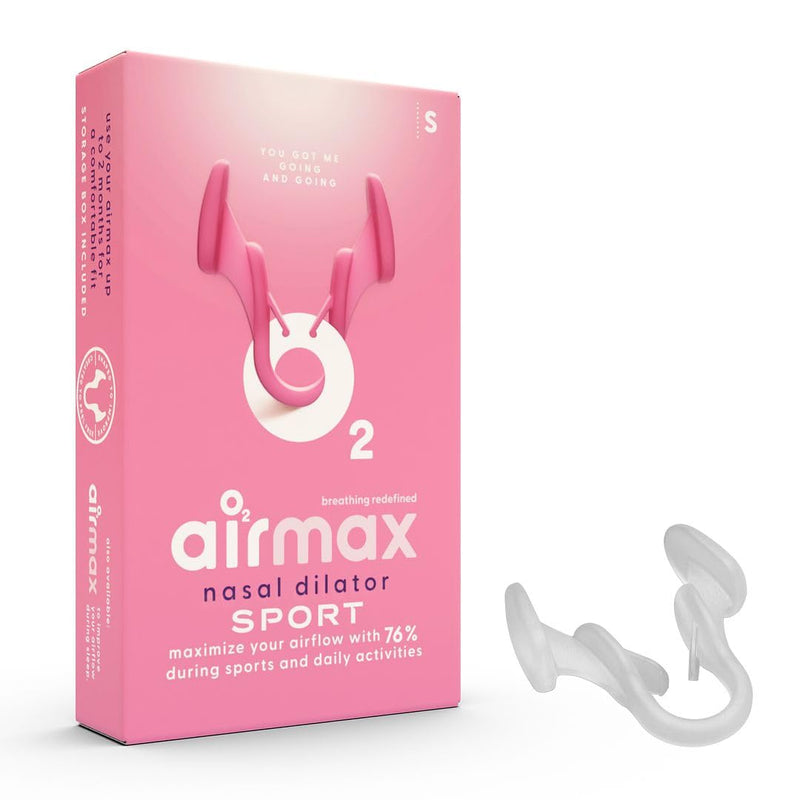 [Australia] - Airmax Sport Nasal Dilator - Breathing aids for Working Out - Small - Vacation Essentials - Fitness, Running, Pilates - Gym Equipment - Transparent - One-Pack 