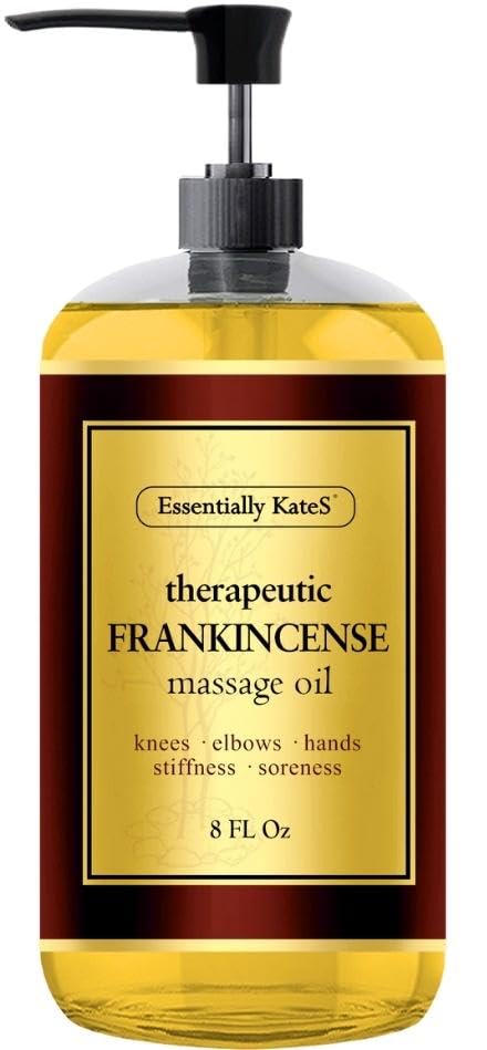 [Australia] - Frankincense Massage Oil 8 Fl Oz - Knees, Elbows, Hips, Hands, Shoulders and Legs - 100% Pure Frankincense Oil Relaxes Soreness and Stiffness 