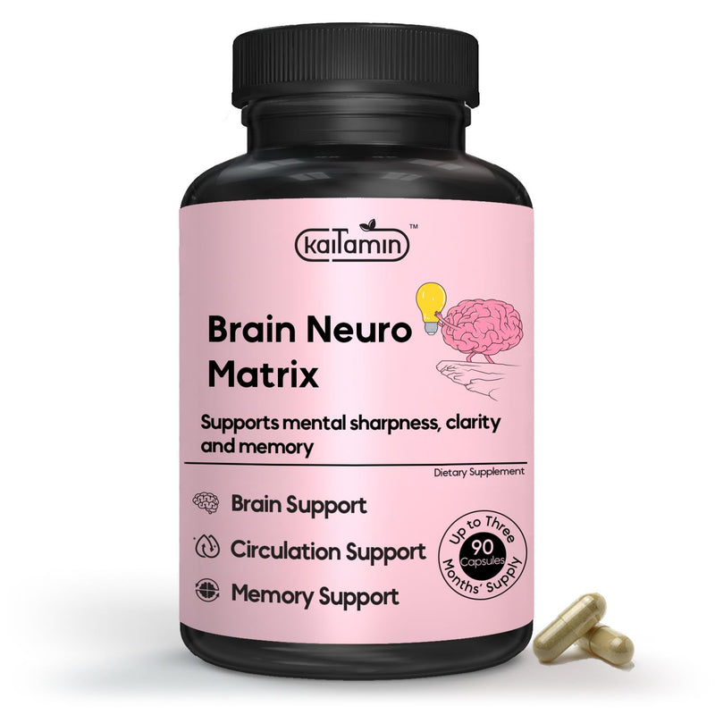 [Australia] - Nootropic Vitamin Brain Matrix- Ginkgo Biloba, Huperzine A, Bacopa Monnieri, L-Carnitine, Phosphatidylserine - Memory, Focus & Aging Support - 90 Tablets 3 Months' Supply. Decaffeinated 