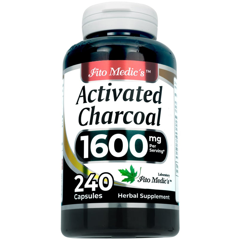 [Australia] - FITO MEDIC'S Lab | activated charcoal pills| 1600 mg per serving | 240 Caps | activated charcoal | charcoal capsules| charcoal pills| Ultra high Absorption, s. 