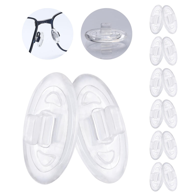 [Australia] - 6 Pairs Replacement Silicone Nose Pads 13mm Compatible with Oakley Crosshair 2.0/WireTap/Whisker/Maui Jim Kahuna Sunglass A - 6 Pairs 