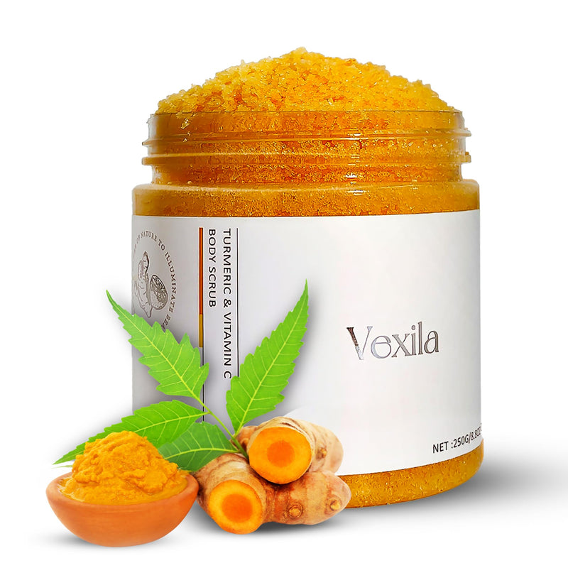 Turmeric & Vitamin C Body Scrubs For Women - All Natural Turmeric Scrub - Moisturizing, and Exfoliating, Body, Face, Foot, Hand Scrub, Nourishes Skin, Deep Cleansing (8.8 Ounce Pack of 1) 8.8 Ounce (Pack of 1)